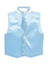 Tip Top Kids Little Boys Sky Blue Three Button Satin Vest Tie 2 Pc Set 2-6 - SophiasStyle.com